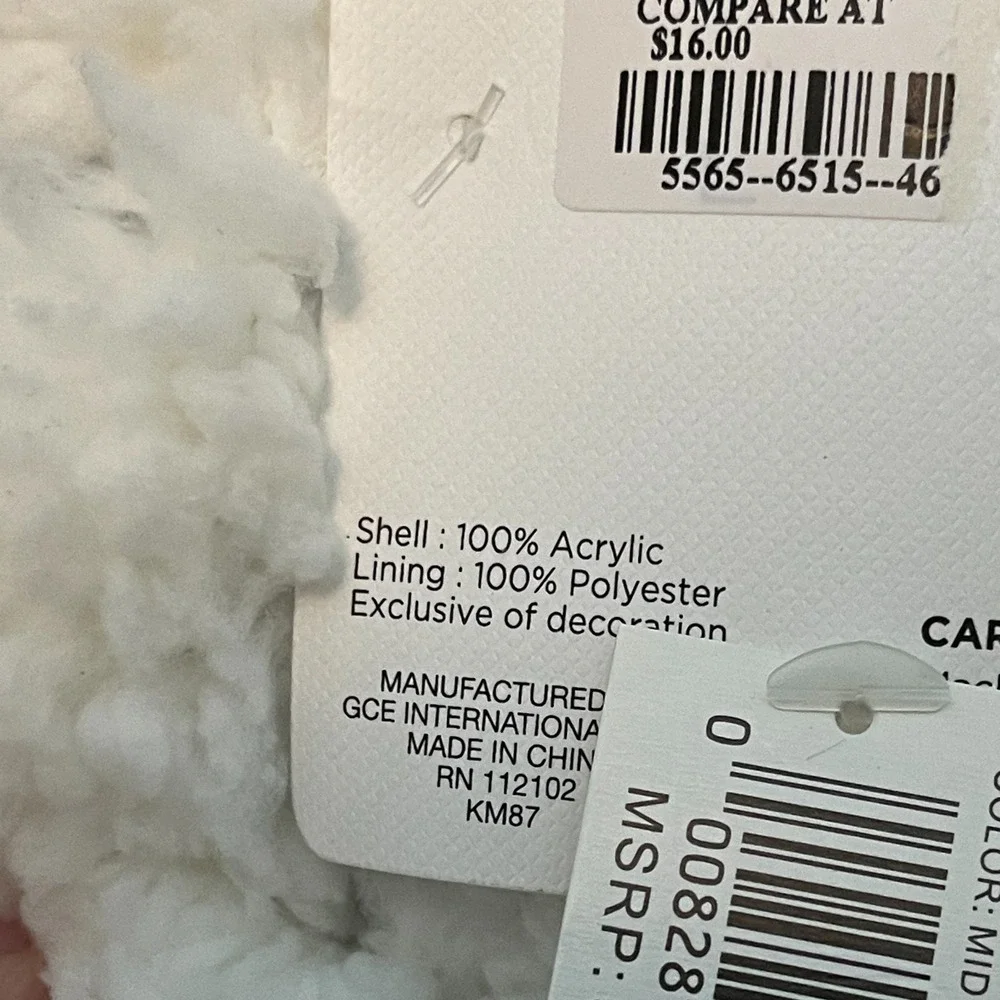 Jane Blecker Women Plushfill Lined Bunny Slipper Socks OS Cozy Chunky Knit NWT